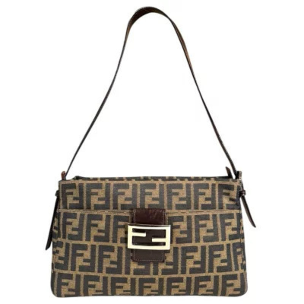 Fendi Zucca Shoulder Bag Canvas Brown